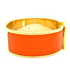 Hermes Bangle Clic Clac Gold Orange Bracelet — view 2