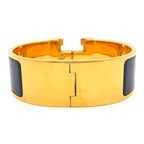 Hermes Bangle Clic Clac Gold Dark Navy Bracelet — view 3