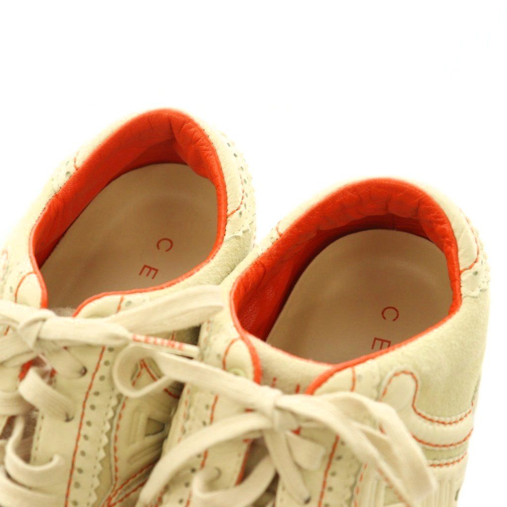 Celine Sneakers Low Cut Shoes 36..5 cm Beige Orange — view 4