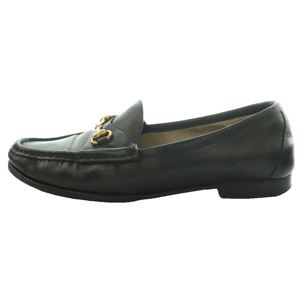 Gucci Horsebit Loafers Leather Ro Heels Round Toe 35.5 Black SS — view 2