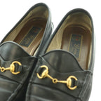 Gucci Horsebit Loafers Leather Ro Heels Round Toe 35.5 Black SS — view 4