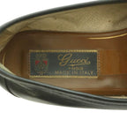 Gucci Horsebit Loafers Leather Ro Heels Round Toe 35.5 Black SS — view 7