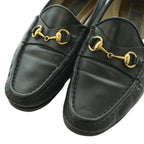 Gucci Horsebit Loafers Leather Ro Heels Round Toe 35.5 Black SS — view 3