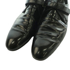 Louis Vuitton Damier Velcro Strap Business Shoes Dress Ro Heels One Color Black — view 3