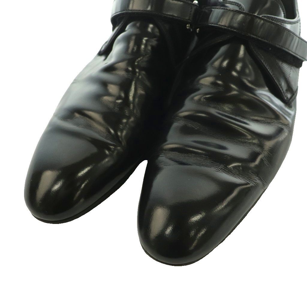 Louis Vuitton Damier Velcro Strap Business Shoes Dress Ro Heels One Color Black — view 3