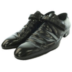 Louis Vuitton Damier Velcro Strap Business Shoes Dress Ro Heels One Color Black