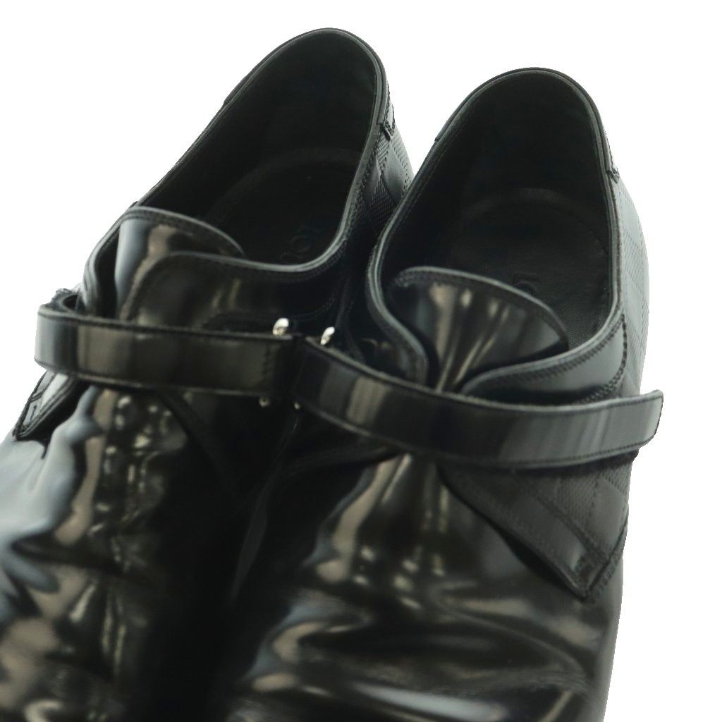 Louis Vuitton Damier Velcro Strap Business Shoes Dress Ro Heels One Color Black — view 4