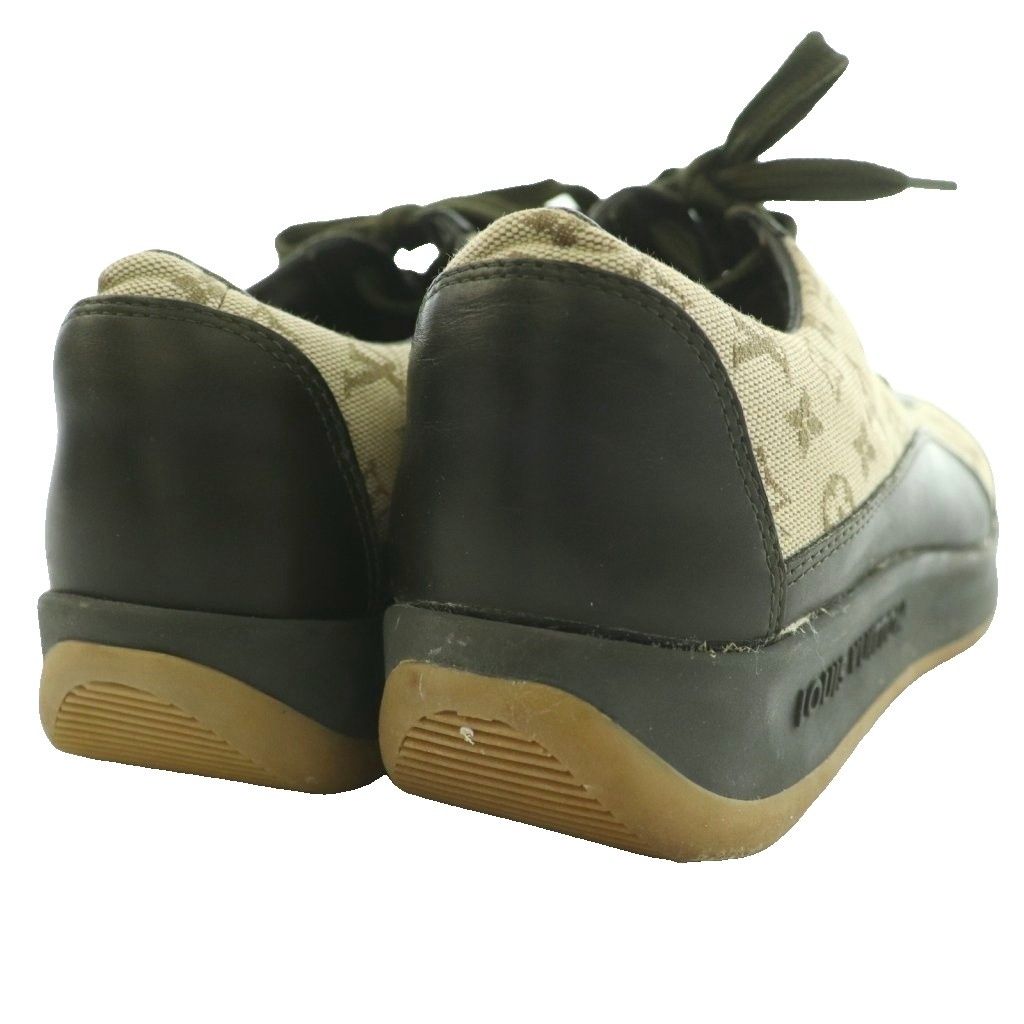 Louis Vuitton Monogram Mini Sneakers Leather 35 Beige Gray SS — view 5
