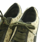 Louis Vuitton Monogram Mini Sneakers Leather 35 Beige Gray SS — view 4
