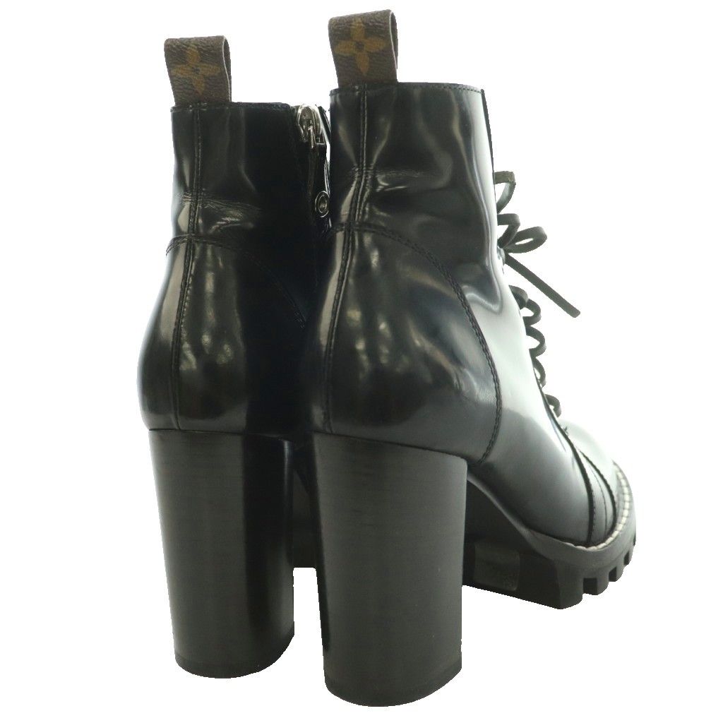 Louis Vuitton Star Trail Line Boots Short Ankle Chunky Heels 9 Holes Leather — view 5