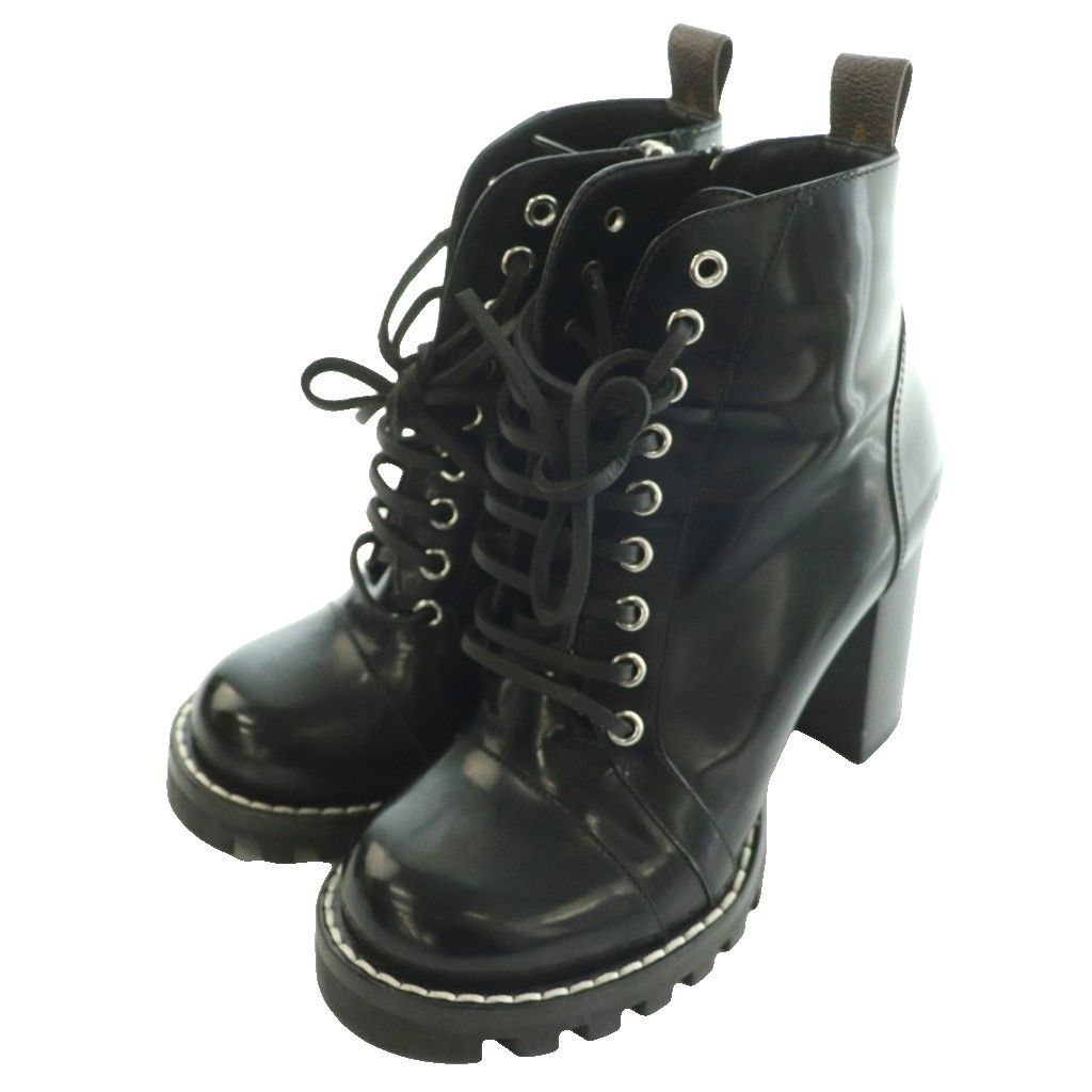 Louis Vuitton Star Trail Line Boots Short Ankle Chunky Heels 9 Holes Leather — view 2