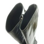 Louis Vuitton Pointed Toe Long Boots Pin Heels One Leather 37 Black SS — view 4