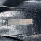 Louis Vuitton Pointed Toe Long Boots Pin Heels One Leather 37 Black SS — view 8
