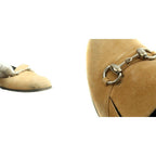 Gucci Horsebit Loafers Suede Low Heels Square Toe 36 Beige SS — view 9