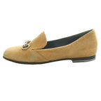 Gucci Horsebit Loafers Suede Low Heels Square Toe 36 Beige SS — view 2