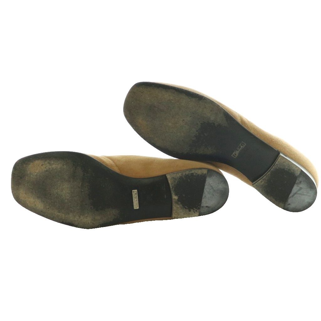 Gucci Horsebit Loafers Suede Low Heels Square Toe 36 Beige SS — view 6