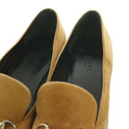 Gucci Horsebit Loafers Suede Low Heels Square Toe 36 Beige SS — view 4