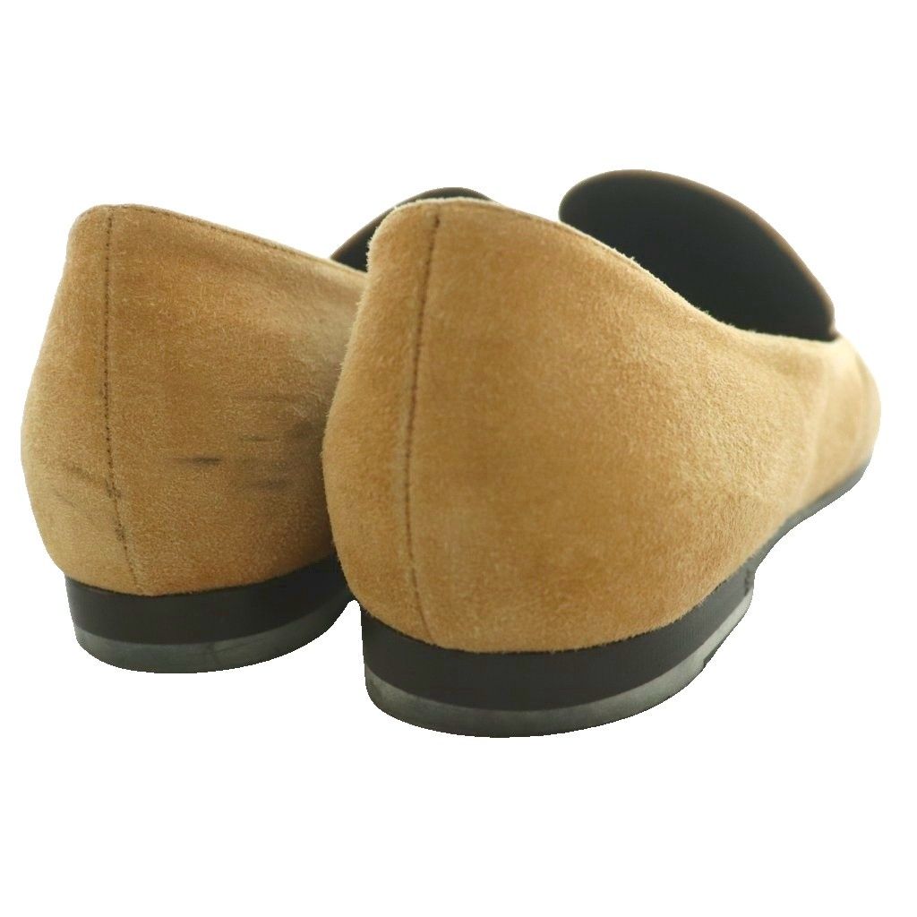 Gucci Horsebit Loafers Suede Low Heels Square Toe 36 Beige SS — view 5
