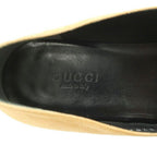 Gucci Horsebit Loafers Suede Low Heels Square Toe 36 Beige SS — view 7