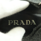 Prada Ballet Shoes Strap Square Toe Wool 37.5 Dark Gray — view 7