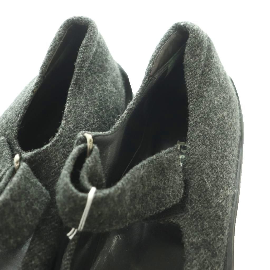 Prada Ballet Shoes Strap Square Toe Wool 37.5 Dark Gray — view 4