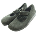 Prada Ballet Shoes Strap Square Toe Wool 37.5 Dark Gray