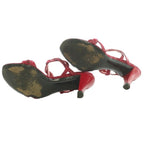 Louis Vuitton Middle Sandals Monogram Canvas Leather 36 Red SS — view 6