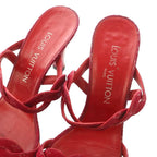 Louis Vuitton Middle Sandals Monogram Canvas Leather 36 Red SS — view 4