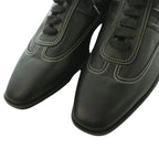 Hermes Quick Cles the Sneakers Low Cut Logo Square Toe Low Heels 37 Black SS — view 3