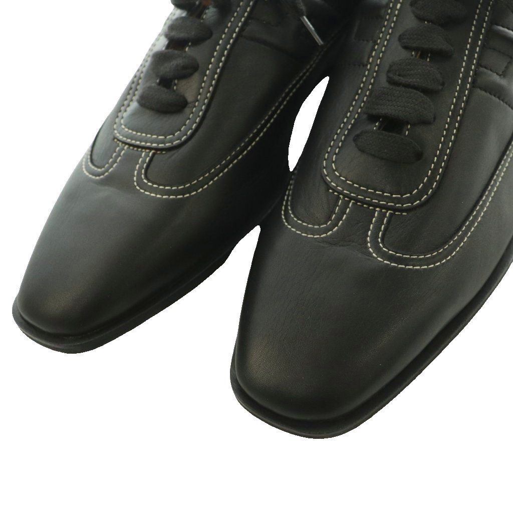 Hermes Quick Cles the Sneakers Low Cut Logo Square Toe Low Heels 37 Black SS — view 3