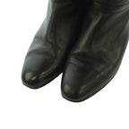 Gucci Vintage Round Toe Long Boots Horsebit Details Leather 36 Black SS — view 3