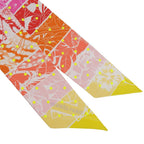 Hermes Twilly Jungle Love Rainbow Plume T Dot 100% Silk Scarf — view 4