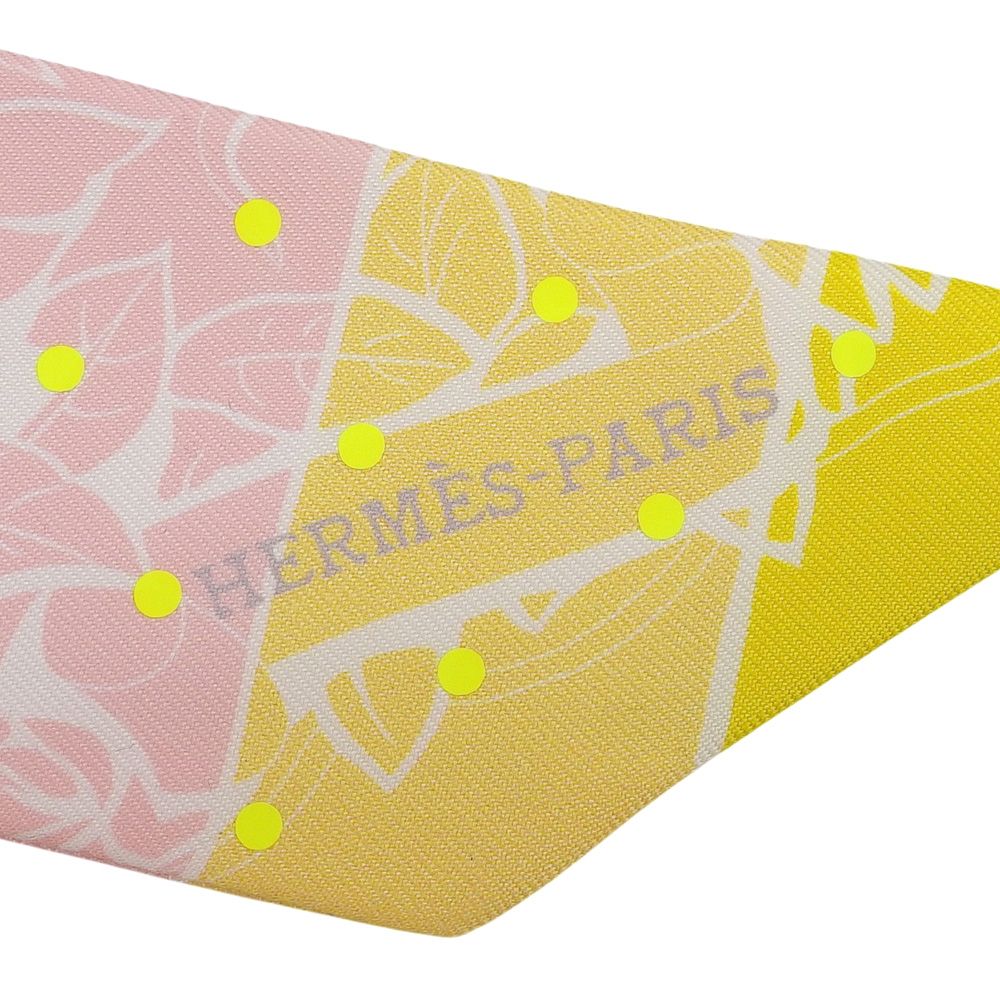 Hermes Twilly Jungle Love Rainbow Plume T Dot 100% Silk Scarf — view 8
