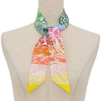 Hermes Twilly Jungle Love Rainbow Plume T Dot 100% Silk Scarf — view 2