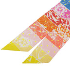 Hermes Twilly Jungle Love Rainbow Plume T Dot 100% Silk Scarf — view 5