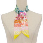 Hermes Twilly Jungle Love Rainbow Plume T Dot 100% Silk Scarf — view 2
