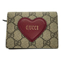 Gucci GG Supreme Heart Compact Wallet Beige
