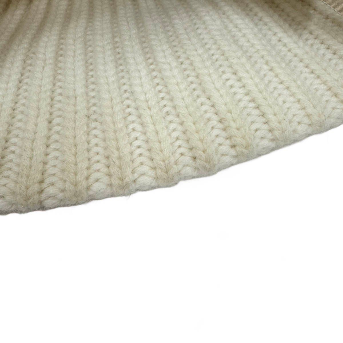 Gucci Double Wool Cashmere Knit Cap White — view 6