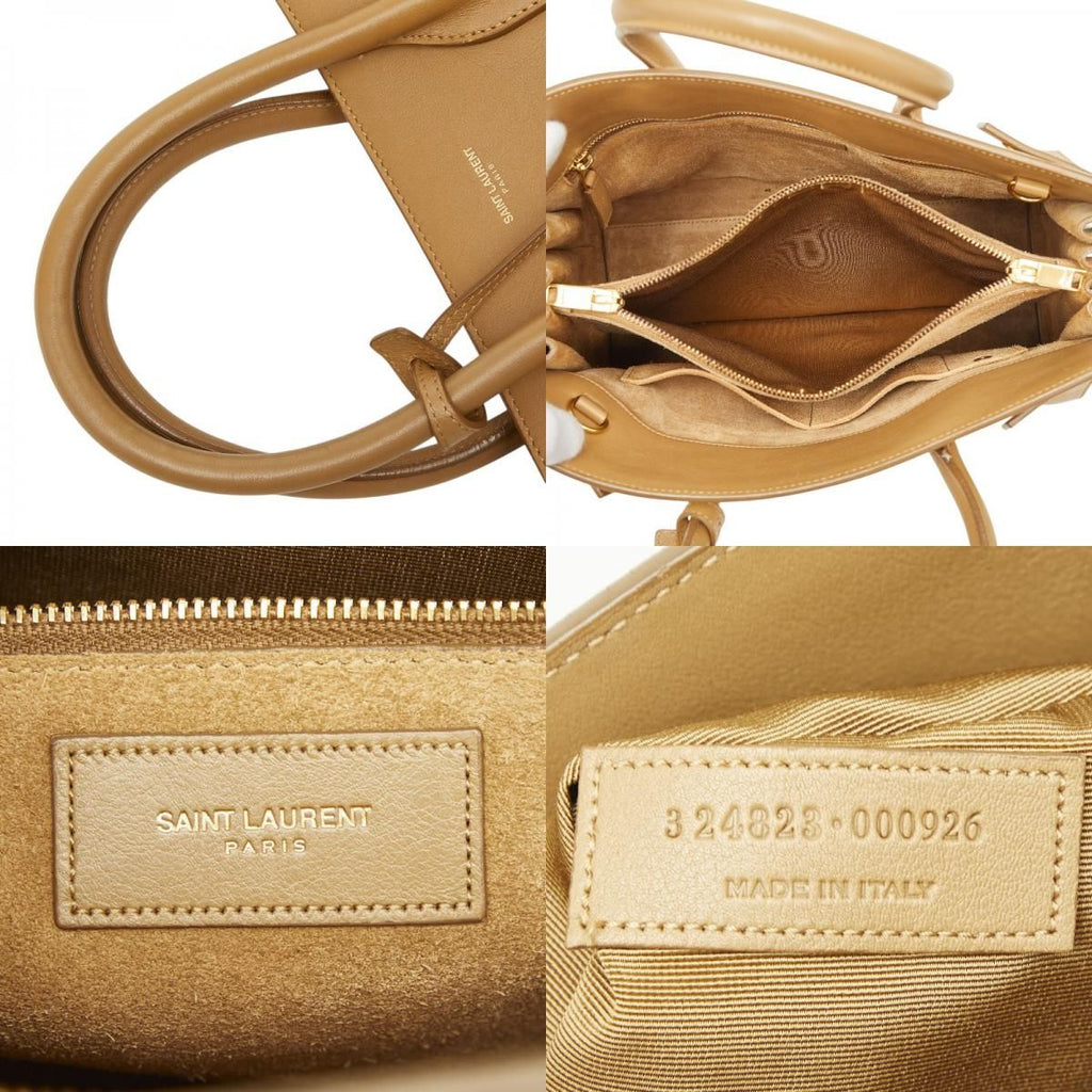 Saint Laurent Sac de Jour 2-Way Shoulder Bag Brown Leather — view 9