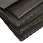 Saint Laurent YSL Logo Sunset Chain Shoulder Bag Gray Leather — view 5