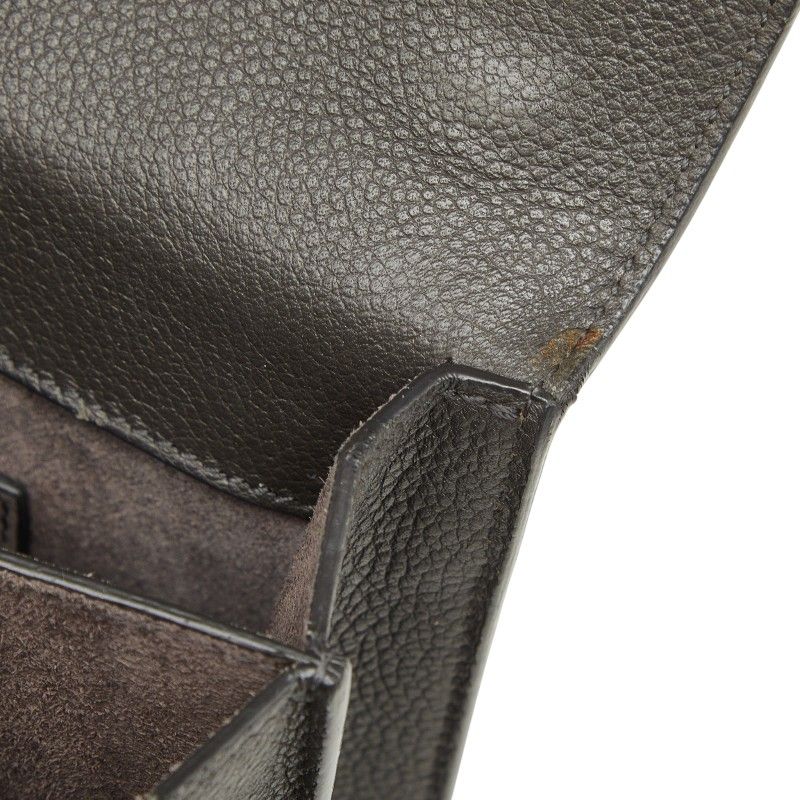 Saint Laurent YSL Logo Sunset Chain Shoulder Bag Gray Leather — view 8