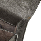 Saint Laurent YSL Logo Sunset Chain Shoulder Bag Gray Leather — view 8