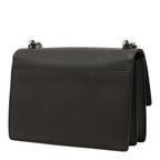 Saint Laurent YSL Logo Sunset Chain Shoulder Bag Gray Leather — view 2