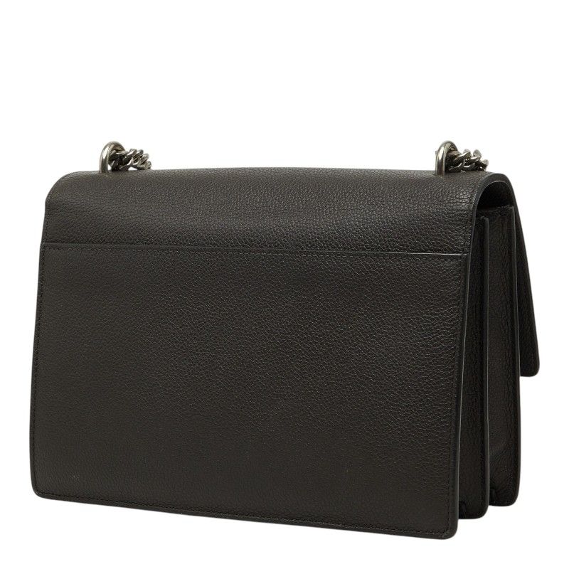 Saint Laurent YSL Logo Sunset Chain Shoulder Bag Gray Leather — view 2