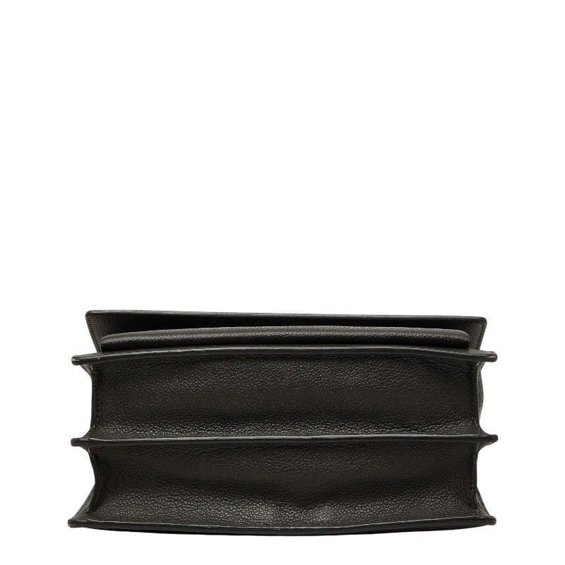 Saint Laurent YSL Logo Sunset Chain Shoulder Bag Gray Leather — view 3