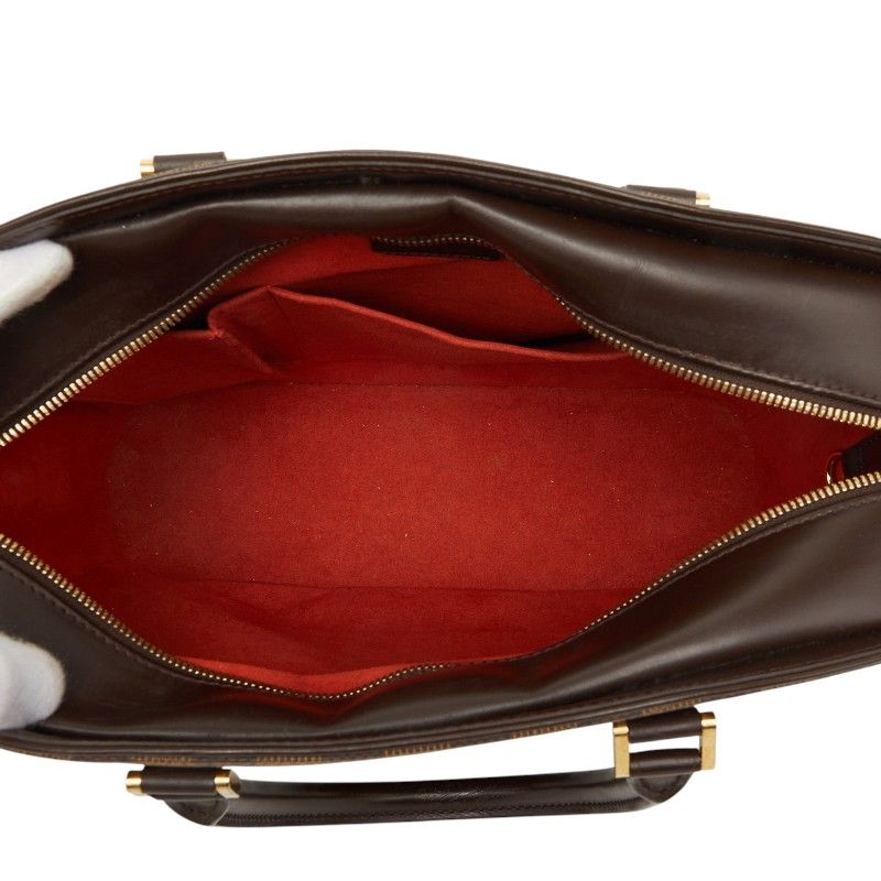 Louis Vuitton Damier Sarria Oriental Handbag Brown Leather — view 9