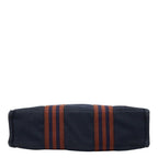 Hermes Fourre Tout PM Mini Tote Navy Brown Canvas — view 3