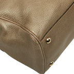Gucci Bambu 2-Way Shoulder Bag Gold Brown Leather — view 5