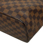 Louis Vuitton Damier Saleya PM Tote Brown Leather — view 6