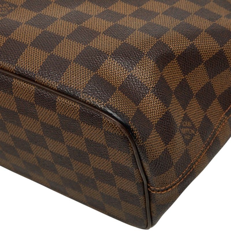 Louis Vuitton Damier Saleya PM Tote Brown Leather — view 6